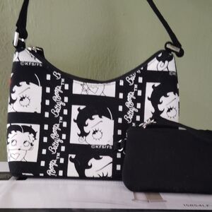 Betty Boop Black and White Shoulder Bag